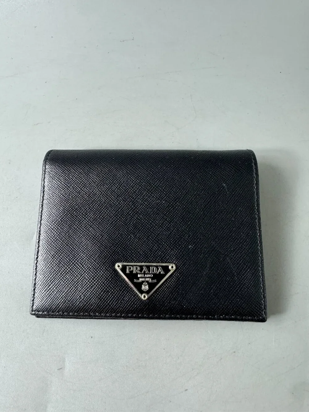 NWOT 100% Authentic Prada Small Black Saffiano Leather Wallet